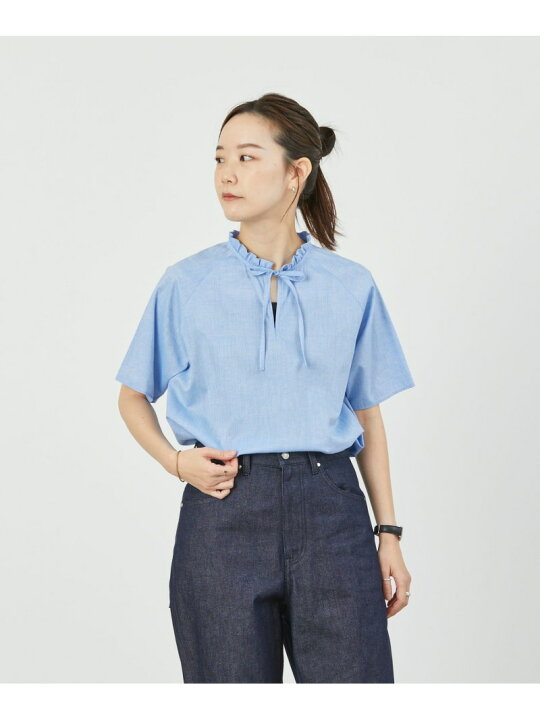 楽天市場】【SALE／30%OFF】GREY LABEL スタンドカラーフリルブラウス 