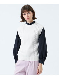 【SALE／53%OFF】ケーブルベスト MACKINTOSH PHILOSOPHY マッキントッシュ フィロソフィー トップス ニット グリーン ネイビー ホワイト【RBA_E】【送料無料】[Rakuten Fashion]