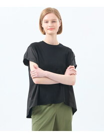 【SALE／57%OFF】ギャザースリーブコンビカットソー MACKINTOSH PHILOSOPHY マッキントッシュ フィロソフィー トップス カットソー・Tシャツ ブラック ベージュ ホワイト【RBA_E】【送料無料】[Rakuten Fashion]