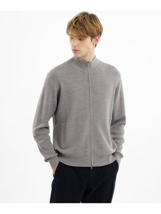 楽天市場】【SALE／23%OFF】ミニワッフル スタンドジップアップニット 