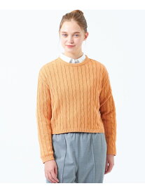 【SALE／51%OFF】クロップドケーブルニット MACKINTOSH PHILOSOPHY マッキントッシュ フィロソフィー トップス ニット ネイビー オレンジ ホワイト【RBA_E】【送料無料】[Rakuten Fashion]