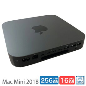 【中古】送料無料 Mac mini Late 2018/SSD256GB/Core i3 3.6GHz/16GB 保証あり 初期設定不要 無料サポート