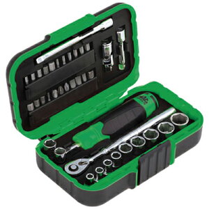 MAC TOOLS�i�}�b�N�c�[���Y�j 38Pc. 1/4�h���C�u �C���` �}�C�N�� �c�[���Z�b�g (�O���[��) SM38PTG