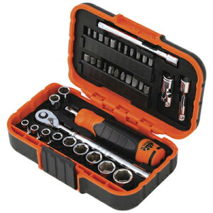 MAC TOOLS�i�}�b�N�c�[���Y�j 38Pc. 1/4�h���C�u �C���` �}�C�N�� �c�[���Z�b�g (�I�����W) SM38PTO