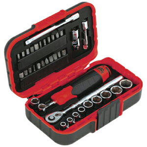 MAC TOOLS�i�}�b�N�c�[���Y�j 38Pc. 1/4"�h���C�u �C���` �}�C�N�� �c�[���Z�b�g (���b�h) SM38PTR