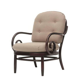 送料無料 セミオーダー 秋田木工 1人掛けソファ 1Pソファ モダン レトロ アームチェア Akimoku BENT WOOD 軽量 曲木 ブナ No,75