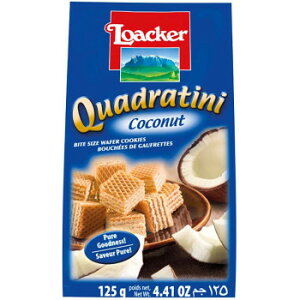 ロアカー クワドラティーニ ウエハース ココナッツ 125g 12セット 送料無料 クーポン 配布中 メーカー直送 代引き・期日指定・ギフト包装・注文後のキャンセル・返品不可 欠品の場合