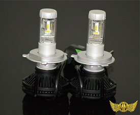 【送料800円】X3 LED H4 ヘッドライト Hi/Lo切替 防水 12V/24V 6500K 2個入り