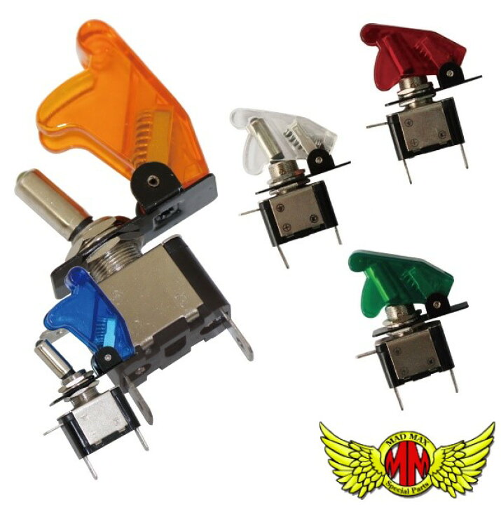 楽天市場】【メール便送料無料!!】LED付 ミサイルスイッチ 12V専用 ON 