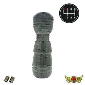 ハロウィンセール!!【送料無料!!】極DENMAシフトノブ 泡 150mm 変換アダプター付き スモーク UD ビックサム UD ファインコンドル用 トラック 軽自動車 軽トラ デコトラ シフトチェンジ ミッショ