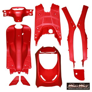 ホンダ パル AF17/ディオ AF25 純正タイプ インナーカバー 外装 9点セット レッドHONDA スーパーDIO ディオ ZX サイドカバー カウル ハンドルカバー フロントカバー ステップボード コンビニフック