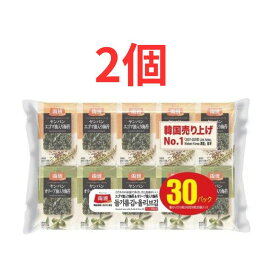 2個 ヤンバン 韓国海苔 30袋 エゴマ油入り海苔 オリーブ油入り海苔 板のり37.5枚分 8切10枚 味付け海苔 味付けのり 韓国のり 30パック 両班 DONGWON 東遠ジャパン コストコ