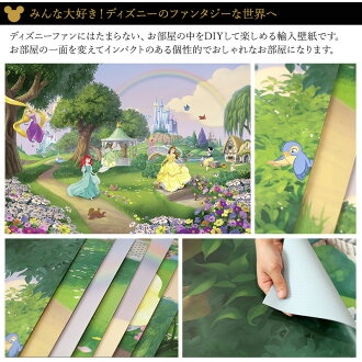楽天市場 壁紙 輸入壁紙 インポート壁紙 ディズニー Disney Disney プリンセス ベル シンデレラ ラプンツェル 白雪姫 粉のり付 紙 おしゃれ クロス ドイツ製 店舗 内装 補修 リビング トイレ 玄関 リフォーム ウォールペーパー コマー Princess Rainbow 8 449 友安
