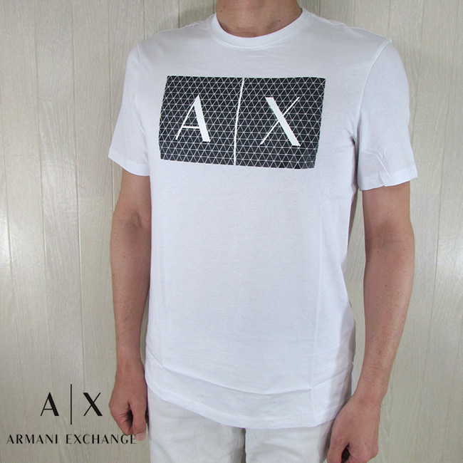 アルマーニエクスチェンジ A/X Armani Exchange メンズ 半袖 Tシャツ 8NZTCK Z8H4Z/1100/ ホワイト 白  サイズ：S/M/L/XL/XXL | madoricci （マドリッチ）