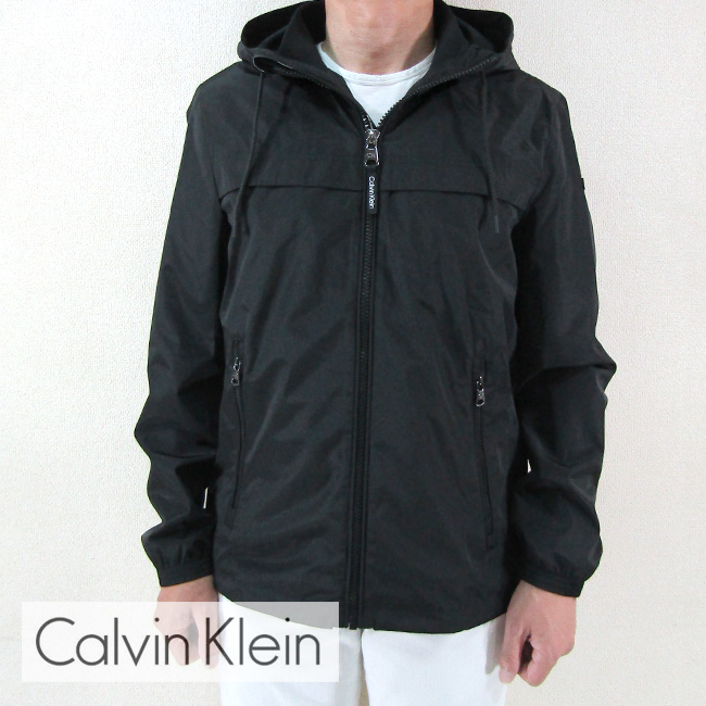 カルバンクライン Calvin Klein ウインドブレーカー ジャケット フード付き CM230137/ブラック 黒 サイズ：S/M/L/XL |  madoricci （マドリッチ）