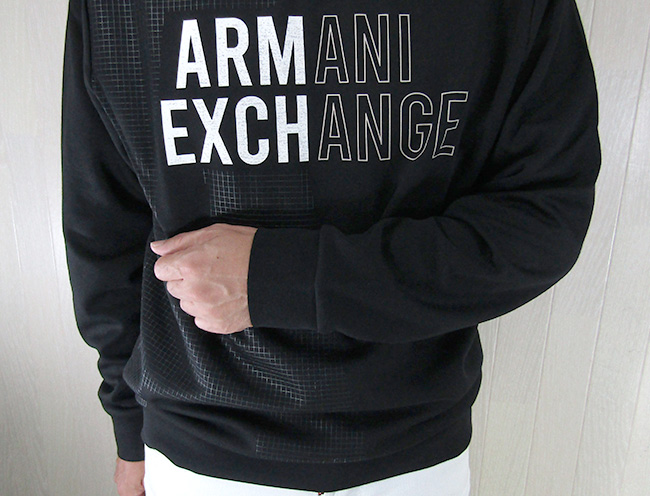 アルマーニエクスチェンジ A/X Armani Exchange メンズ スウェット トレーナー 6KZMFA ZJY1Z/9217/ブラック  サイズ：S/M/L/XL | madoricci （マドリッチ）