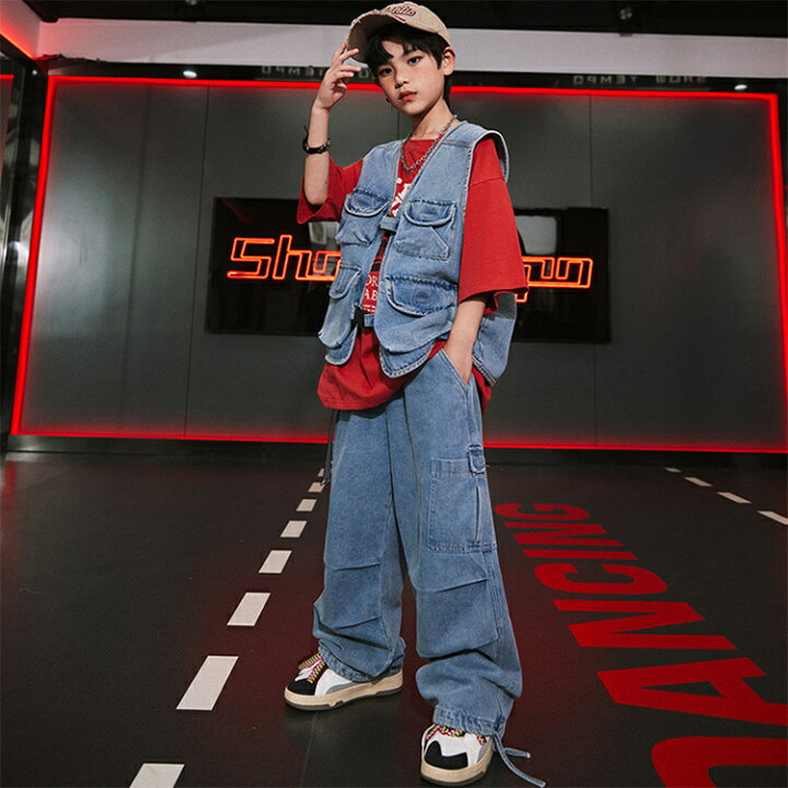 楽天市場】キッズダンス衣装 セットアップ キッズダンスウェア デニム 