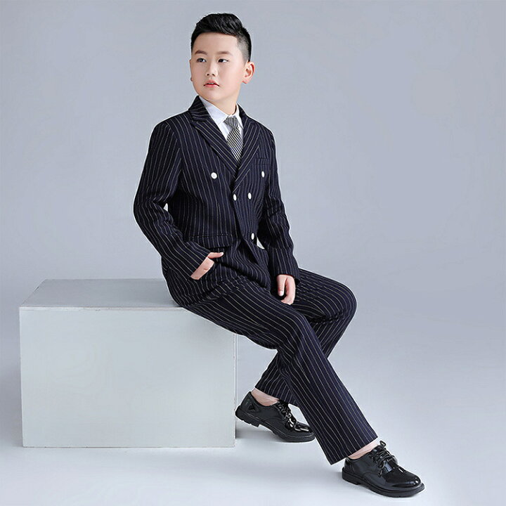 楽天市場】ネイビー ストライプ 卒業式 ゆったりサイズ 男の子 スーツ  