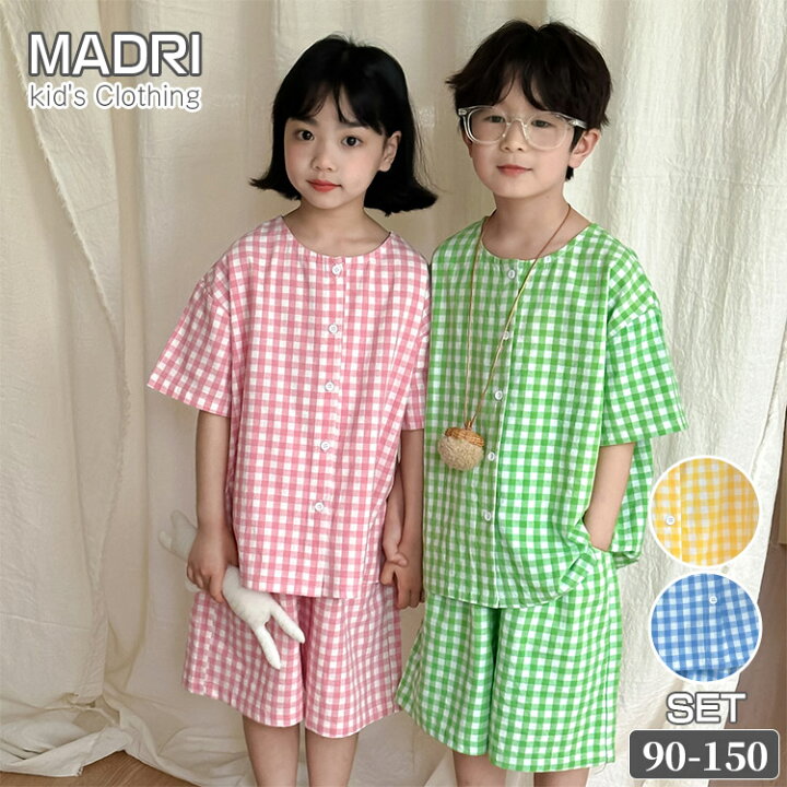 楽天市場】4色全 パジャマ キッズ 子供 部屋着 夏 綿 ルームウェア  