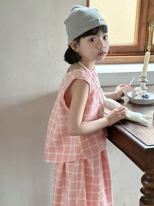 楽天市場】おしゃれ 韓国子供服 女の子 夏 セットアップ ピンク 