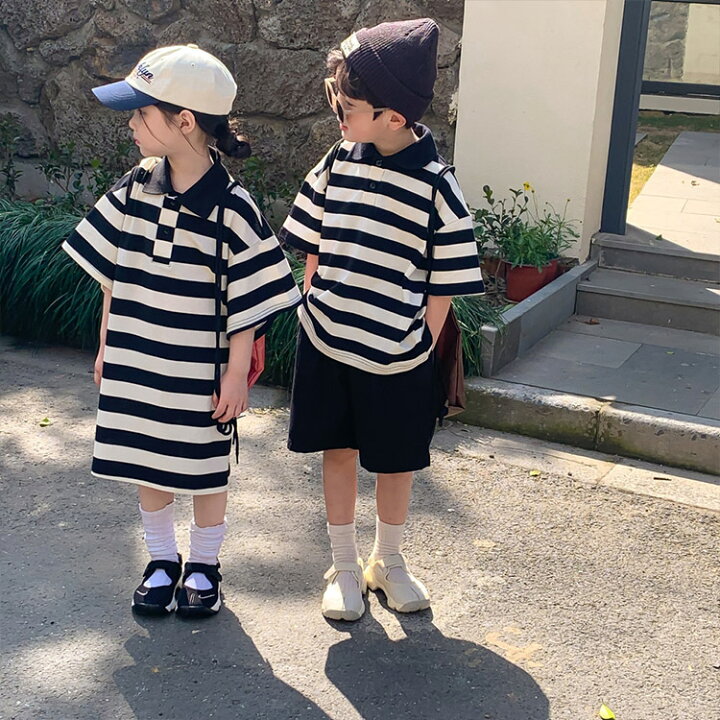 楽天市場】ボーダー 可愛い 韓国子供服 セットアップ キッズ 上下 