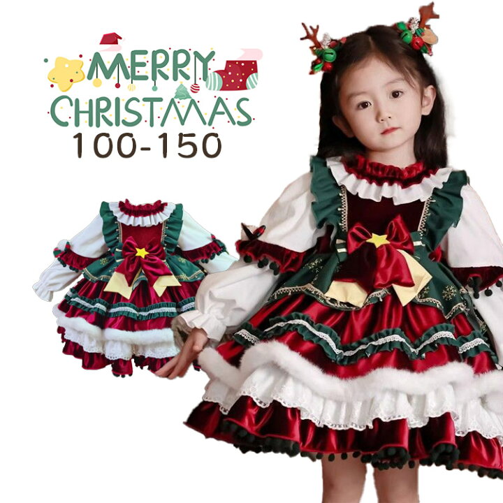 楽天市場】サンタ コスチューム ロリータ風 クリスマスワンピース 