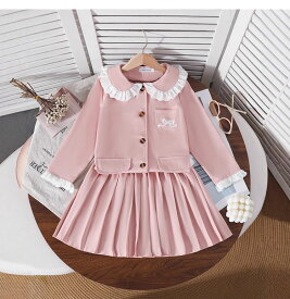 卒業式 スーツ 女の子 卒服 無地 プリーツスカート 韓国 制服 小学校女子 卒服 女の子 小学生 フォーマル スーツ 入学式 プレザー 中高生 女の子 スカートスーツ 女の子 子供服 女子 卒服 卒業式スーツ 通学 なんちゃって制服 JK 2点セット ネイビー ピンク