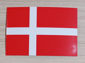 国旗 ステッカー 2枚セット デンマーク インクジェット印刷 Denmark K-01