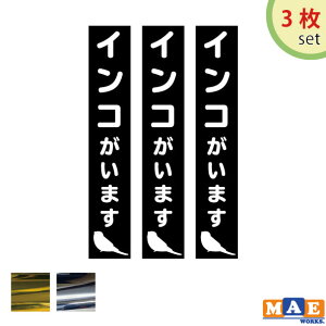【3枚セット】金銀メッキカラー インコがいます カッティングステッカー 玄関 ポスト 表札 開閉注意 脱走防止 防犯 飛び出し注意 インコ 鳥 鳥類 ペット 案内 表示 セキュリティ petcut-13m