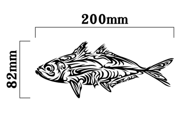 楽天市場 全色 トライバル カッティングステッカー フィッシング 鯵 アジ 魚 海 釣り タトゥー風 釣り 車やバイクに シール クールデザイン かっこいい マエワークスオリジナル Tf 07 ステッカー 看板のマエワークス