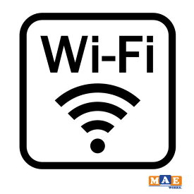 全20色 WiFi カッティングステッカー シンプル おしゃれ かっこいい シール フリーワイファイ 標識 サイン マエワークスオリジナル wifi-01