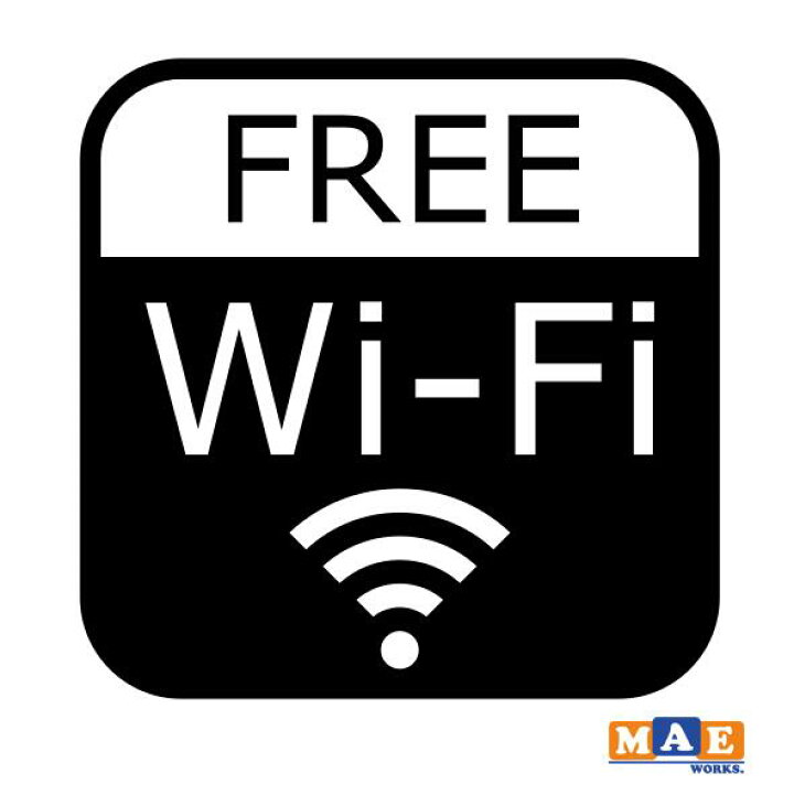 楽天市場 全色 Wifi カッティングステッカー シンプル おしゃれ かっこいい シール フリーワイファイ 標識 サイン マエワークスオリジナル Wifi 04 ステッカー 看板のマエワークス