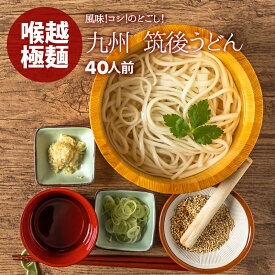 [ポイント3倍] うどん 乾麺 40人前 ゆで時間7分 筑後うどん ざるうどん かけうどん 厳選良縁うどん粉 使用 冷たい つゆ 温かい うどんスープ うどんすき すき焼に