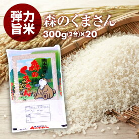 無洗米 プロが選ぶ厳選 一等米　米 食味ランク 特A 森のくまさん 2合 (300g) 20パック 精米　熊本県産 送料無料