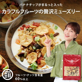 前田家 ミューズリー ミックスフルーツ 有機オーツ麦使用 ドライフルーツ シリアル ロールドオーツ レーズン ナッツ シード オーガニック 糖質 ダイエット 食物繊維 送料無料