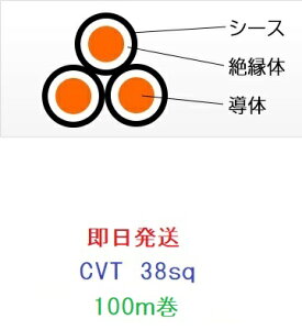 ���������@CVT38SQx3C�@100m�� �d���@�P�[�u���@CVT38�@�t�W�N��