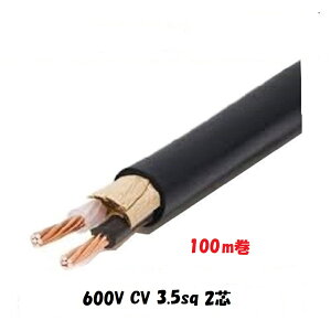 ���������@600V CV 3.5SQx2C CV3.5sq-2c�@100m���@�P�[�u���@�d���@CV3.5�@2�c�@cv3.5sq�@cv3.5sq-2c CV3.5sq-2 CV3.5-2 CV3.5-2C�@�@�l�@�l���Ǝ�l����