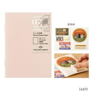 gx[Ym[g tB pX|[gTCY \Ĕ V[䎆 017 TRAVELER'S Notebook 14470 {