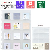 コレクションポケット　ワイド　A4サイズ30穴　PP製 12ポケット　10枚入り 推し活収納　オタ活リヒトラブ…