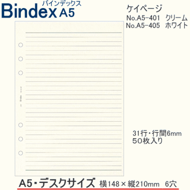 ケイページ システム手帳用リフィル バイブルサイズ 太ケイページ(ホワイト