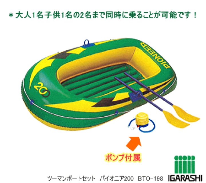 楽天市場】ツーマンボートセット ポンプ付き ゴムボート : 文具