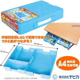 ぱっちんお道具箱　青　ブルー 小学生 男の子 新入学 041440