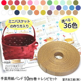ミニかごバッグ 手作りキット手芸用紙バンド クラフトバンド キット かご 日本製　初心者におすすめ ミニバスケット 作り方説明書つき 紙バンド トライアルセット 高齢者 簡単 シニア世代 工作　高齢者 おすすめ　手芸 ハンドメイド 色を選べる 材料と作り方説明書