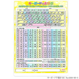 キーボード下敷き B5 ローマ字入力 練習 小学生 タイピング 暗記 パソコン授業 8300-B5-5 苦手克服 学習文具 共栄プラスチック 日本製