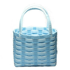 かごバッグ 手作りキット 基本 クラフトバンド レシピ付きセット 簡単　手芸用紙バンドで編む　大人おしゃれなかご作れるセット 小さいカゴバッグ 人気 ハンドメイド トライアルキット ストライプ 黒 緑 茶 ベージュ 水色 夏休みの工作　クラフトテープ ハンドバッグ