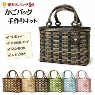 大人かわいい かごバッグ 手作りキット クラフトバンド レシピ付き 材料セット 手芸用紙バンド おしゃれ …