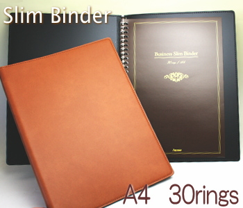 ショップ ファイルノート ルーズリーフファイル 手帳 A4 30穴スリムバインダー メーカー在庫限り品 リングファイル