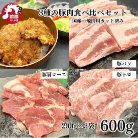 カット済み 国産 豚肉お試しセット 600g 冷凍 豚バラ 豚肩ロース 豚トロ お試し 豚肉 豚 肉 焼肉 焼き肉 ヤキニク やきにく バーベキュー BBQ バーベキュー 送料無料 他商品と同時購入で、最大【20%OFF】クーポン配布中!!