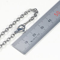 チタン、ネックレスチェーン、アズキ3mm51〜60cm