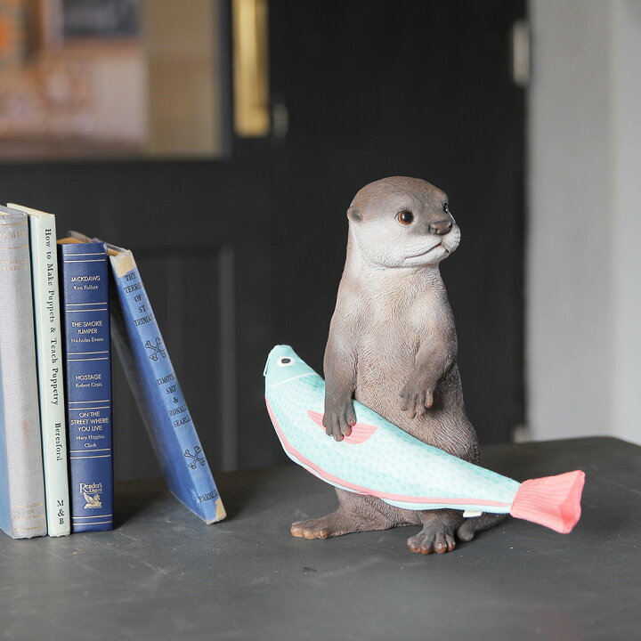 楽天市場】カワウソ 貯金箱 リアル オブジェ 置物 PET BANK OTTER 